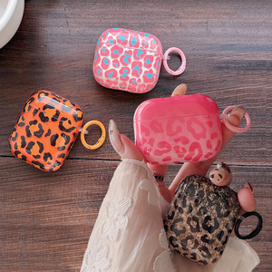 Funda brillante con estampado de leopardo para <span class=keywords><strong>Apple</strong></span> Airpods 1 <span class=keywords><strong>2</strong></span> 3 4 Pro <span class=keywords><strong>2</strong></span>, cubierta para auriculares inalámbricos, caja de carga para Airpods Pro 3 - Product Image 1
