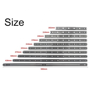 Hiện đại 0.7 inch rộng kim loại ngăn kéo <span class=keywords><strong>slide</strong></span> mang được trang bị hai chiều trượt theo dõi đường sắt cho mịn trượt trong nhà bếp tủ ăn - Product Image 2