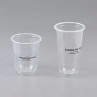 500ML 700ML 16oz 22oz 24oz Dia.95mm U-vormige bodem Transparante Wegwerp Plastic PP PET PLA Bekers Met Deksel voor Hete Bubble Tea Koffie