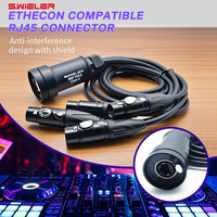 Extenseur de signal réseau DMX512 4 canaux 3 broches avec connecteur XLR vers câble Ethernet CAT5/CAT6, gaine PVC, en stock