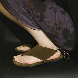 Sandalias Planas de Cuero Genuino con Diseño Francés de Nicho, Novedad Verano 2026, para Mujer, para Exteriores - Product Image 2