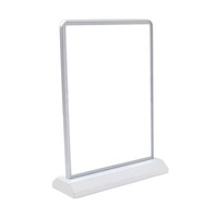 Support d'affichage LED rectangulaire A4 ultra-plat double face en acrylique éclairé, alimenté par piles, pour bureau