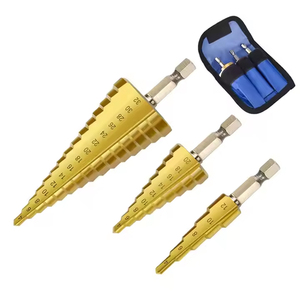 Industrial HSS Cobalt Titanium Twist <b>Drill</b> <b>Bit</b> Set 3pcs Black Oxide Finish Aluminum Case Hexagonal Handle <b>Metal</b> Drilling Use - Product Image 4
