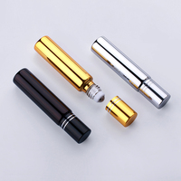SUMEEAR - Botella de Perfume de Vidrio con Recubrimiento UV de 10 ml, con Rodillo y Tapa de Rosca, Recargable, con Logotipo Personalizado, Multicolor, Muestra de Aceite Esencial