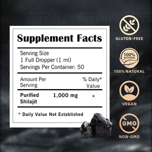 BSTBIO <strong>Himalayan</strong> <strong>Shilajit</strong> Resin Extract Fulvic Acid Liquid 30ml/50ml/Bottle <strong>Shilajit</strong> Drops - Product Image 2