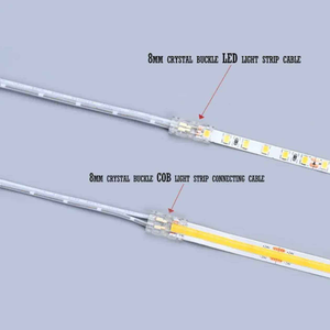 Connecteur de bande LED sans soudure à 2 broches, 12V 24V, en matériau PC, adaptateur Dupont SMD COB pour câble cristal sans soudure de 8mm 10mm, vente en gros - Product Image 6