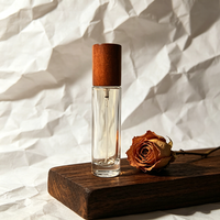 Flacon pulvérisateur de parfum en verre cylindrique transparent 15 ml, emballage vide avec pompe et impression sérigraphique