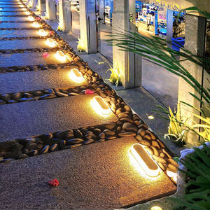 Lot de <span class=keywords><strong>4</strong></span> lampes solaires LED étanches IP68 pour marches, éclairage extérieur automatique pour allées, couloirs, portes et garages - Product Image 3