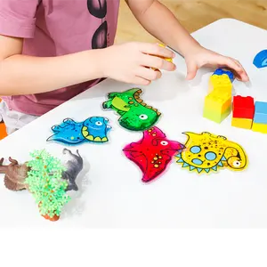 새로운 스타일 squidgy 스파클 감각 액체 공룡 장난감 유치원 학생 탐구 놀이 통합 감각 장난감 어린이
