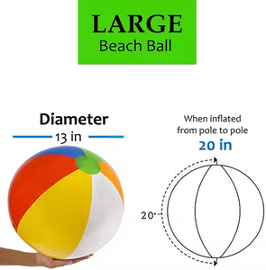Aufblasbarer PVC Lustiger Strandball Regenbogenfarben Kinder-Strandspielzeug für Spiele mit Individuellem Logo - Product Image 2