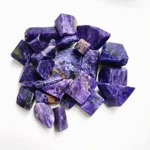 2-8厘米批发紫色宝石免费形状抛光石炭滚石厂出售