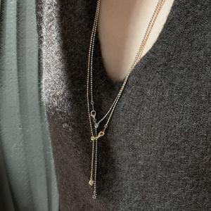 สร้อยคอจี้เงินแท้ S925 สำหรับผู้หญิง ดีไซน์เจ้าหญิงหลบหนี ประดับพวงมาลัยดอกไม้ โบว์ และแหวน ประดับเพชรซิคอนระยิบระยับ หรูหรา - Product Image 3