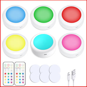 Planet LED Night <b>Light</b> 13-Color Rechargeable Dimmable Portable Surface Mounted <b>Battery</b> Powered Cabinet <b>Light</b> - Product Image 4