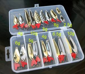 Meilleure vente 21 pièces pêche Spinner leurre cuillère ensemble accessoires de pêche Pesca artificiel dur appât métal engins de pêche - Product Image 2