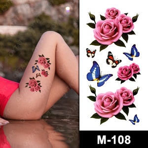 Tatuajes de Flores de Colores Resistentes al Agua y de Larga Duración con Diferentes Diseños de Arte Corporal para Mujeres - Product Image 3