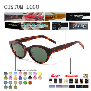 Cat Eye Sunglasses Full Rim Solid Black Frame Anti-Uv Protection Unisex Adult Lightweight <b>Polycarbonate</b> Lens - Product Image 2