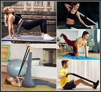 Banda de Resistencia Larga de Tela Antideslizante para Entrenamiento de Fuerza, Asistencia en Dominadas, Ejercicios, Yoga, Pilates, Fisioterapia