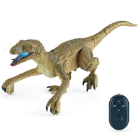 2.4G Kızılötesi Raptor Elektrikli Simülasyon Yürüyen Dinozor Oyuncak, Sesli ve Işıklı Uzaktan Kumandalı Dino Oyuncak RC Hayvan