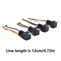 Relais automobile étanche 12V 24V 4 broches 5 broches 40A normalement ouvert à usage général noir rouge bornier en cuivre