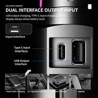 Lampe torche tactique LED LCD intelligente à lumière latérale RVB, rechargeable Type-C, en alliage d'aluminium, tête Lotus, anti-roulement, IP44