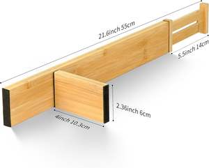 Diviseurs de tiroirs ajustables en gros avec inserts, séparateurs extensibles - Product Image 5