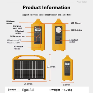 Centrale Électrique Mobile Solaire Extérieure 100W, Stockage d'Énergie au Lithium Fer Phosphate, Source d'Alimentation pour Camping 220V, Prise AU/US, MPPT Pur - Product Image 3