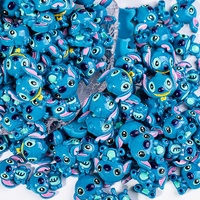 Autocollant en résine crème Stitch de dessin animé, écologique, marque Yaopo, accessoires DIY pour coque de téléphone, patch, cheveux, enfants, réfrigérateur