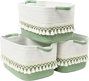 <span class=keywords><strong>Panier</strong></span> de rangement en corde de coton, bacs organisateurs en forme de cube, <span class=keywords><strong>panier</strong></span> à linge pour bébé, pour vêtements, jouets, couches, animaux de compagnie - Product Image 1