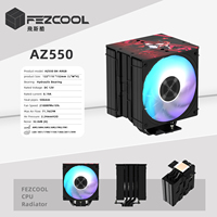 Refroidisseur d'air pour processeur FEZCOOL AZ550, 5 caloducs, roulement fluide, contrôle intelligent de la température, ventilateur silencieux, compatible avec tous les ARGB