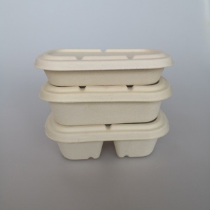 Sugarcane 500Ml 700Ml Take Out Container Food Box Disposable Paper Food Packaging Box Waterproof Biodegradable Box Manufacturer