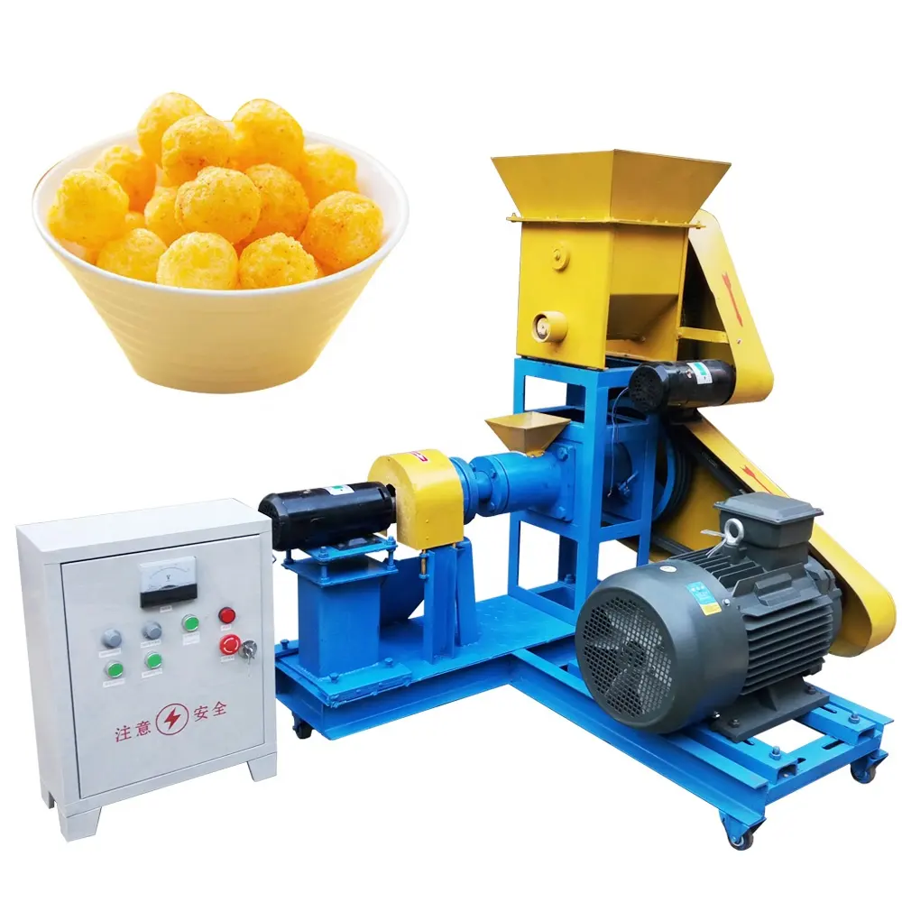 Máquina extrusora de maíz de uso familiar pequeña, extrusora de aperitivos de maíz inflado con alta calidad
