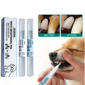 Gel de reparación bucal para mascotas, Limpieza de dientes, sarro y placa, elimina el <span class=keywords><strong>mal</strong></span> <span class=keywords><strong>aliento</strong></span>, eliminación de amarillo, blanqueamiento, pluma de limpieza de dientes para gatos y perros - Product Image 2