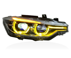 ไฟหน้า LED สัญญาณไฟเลี้ยว คุณภาพสูงแบบใหม่ ติดตั้งง่าย ไฟหน้าสำหรับกลางวัน 6000K สำหรับรถยนต์ซีรีส์ 3 รุ่น F30 F31 F35 ปี 2013-2018 12V 6000 ลูเมน - Product Image 1