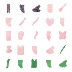 Rullo di Giada e Gua Sha in Quarzo Rosa, Massaggiatore Corpo in Cristallo con Lavorazione Personalizzata da <span class=keywords><strong>Disegni</strong></span> - Product Image 1