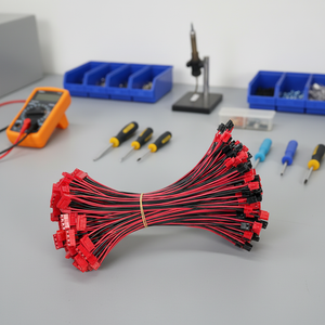 Кабельный жгут с разъемами типа «папа-мама» на заказ от производителя, красно-черный, с ПВХ-изоляцией, для подключения электронных устройств LED - Product Image 6