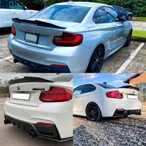DGRCCS 2 Series F22 Coupe/F23 Convertible/M2 F87 PSM Style Carbon Fiber Rear Bumper Spoiler Trunk Wing 2014-2020 Polished - Product Image 6