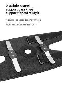 Rodilleras de compresión ajustables <span class=keywords><strong>para</strong></span> baloncesto y voleibol, suaves, con soporte de rótula y correas, <span class=keywords><strong>para</strong></span> levantamiento de pesas y alivio del dolor de rodilla - Product Image 6