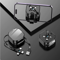 Cable de Datos Tres en Uno USB Tipo-C de Carga Rápida 5A/6A con Conductor de Cobre Puro y Revestimiento de TPE para Teléfonos Móviles