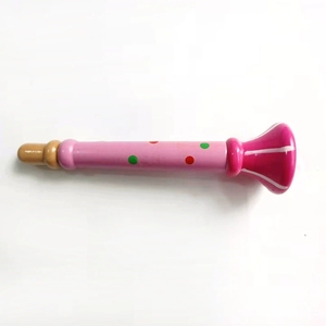 Wholesale Colorful Wooden Mini Trumpet Kids Blow Horn Whistle For Early Education <b>Musical</b> Instrument Orff Percussion - Product Image 3