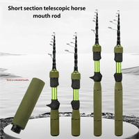 Set Pancing Ringan Portabel Buatan Tangan, Joran Pancing Teleskopik Serat Karbon