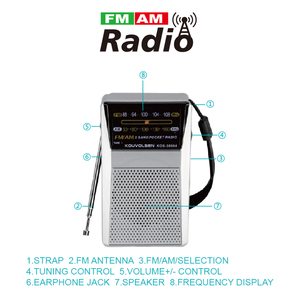 <span class=keywords><strong>Radio</strong></span> <span class=keywords><strong>transistor</strong></span> portable AM FM, petite <span class=keywords><strong>radio</strong></span> portative, meilleure réception - Product Image 4