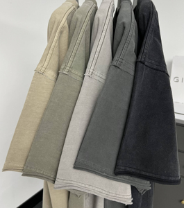 High Quality 100% Cotton Tshirts Custom Mock Neck Black T-shirt Men Oversized Blank Plain t Shirts <strong>Clothing</strong> for Wholesale - Product Image 2