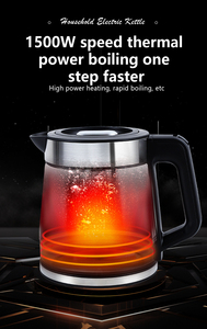 Best-Selling High Quality 1500W 1.2L Glass Cordless <b>Kettle</b> <b>Temperature</b> <b>Control</b> 360 Degree Rotational Base Hotel - Product Image 6