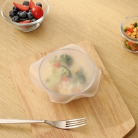 Lot de 3 couvercles carrés en silicone translucide de haute qualité, anti-poussière, pour la conservation des aliments, pour la cuisine domestique