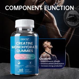 Complément alimentaire en gommes ACORN OEM Sport Pre Workout pour la croissance musculaire, créatine, 2 g de créatine monohydrate pour hommes et femmes - Product Image 3