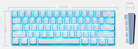 Keyboard mekanis berkabel BT, lampu latar RGB Keyboard mekanis dua mode dengan dasar logam