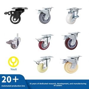 Ruedas giratorias industriales <span class=keywords><strong>de</strong></span> alta resistencia con freno <span class=keywords><strong>de</strong></span> borde/<span class=keywords><strong>tornillo</strong></span>, <span class=keywords><strong>de</strong></span> nylon/PP, resistentes al desgaste, blancas, para soporte <span class=keywords><strong>de</strong></span> flores - Product Image 5