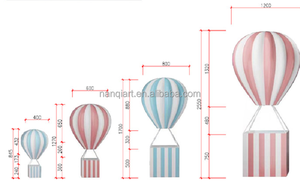 Scultura Personalizzata Guangzhou Nanchi, Decorazione per Feste di Compleanno, Statua di <span class=keywords><strong>Mongolfiera</strong></span> a Grandezza Naturale in Vetroresina Dipinta - Product Image 2