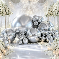 Vente directe de ballons gonflables réfléchissants personnalisés, en PVC haute brillance, pour fêtes, mariages, accessoires de scène