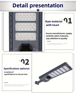 Luz solar de jardín al aire libre impermeable paisaje solar camino luces Foco <span class=keywords><strong>Led</strong></span> Solar 500W <span class=keywords><strong>Con</strong></span> <span class=keywords><strong>Sensor</strong></span> integrado Solar Street Light - Product Image 5